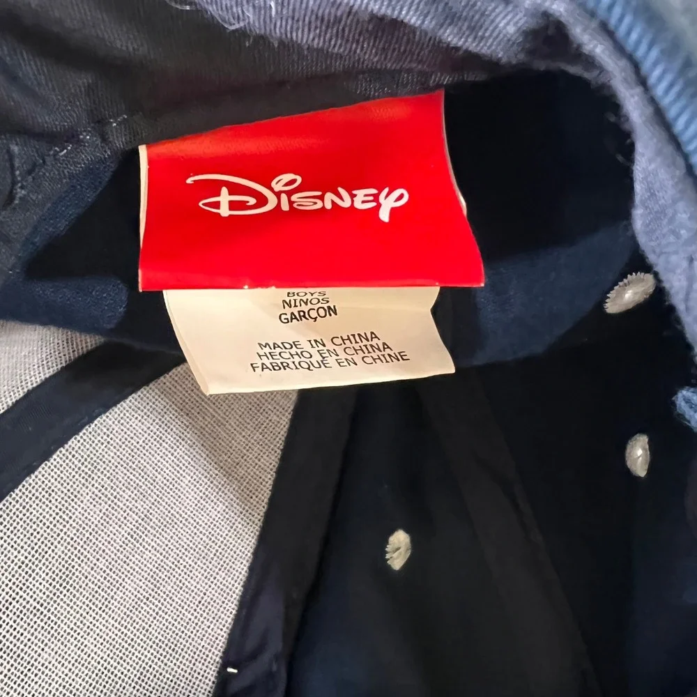 Disney Mickey Mouse Boys Baseball Hat Navy Blue 3D Applique Adjustable‎ Cap